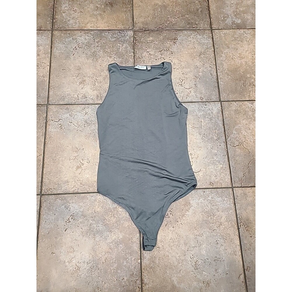Cloth By Design Sleeveless High Neck  Bodysuit Size M THONG back